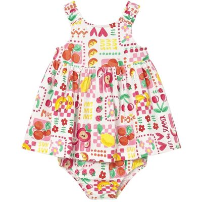Mayoral Kleid ohne Arm Früchte - natur mehrfarbig - Maedchen - Size: 74 Mayoral Kleid ohne Arm Früchte - natur mehrfarbig - Maedchen - Size: 74