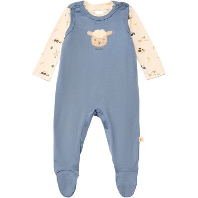 Bornino Strampler-Set 2-tlg. mit Shirt Schaf - blau natur - Junge - Size: 50 Bornino Strampler-Set 2-tlg. mit Shirt Schaf - blau natur - Junge - Size: 50