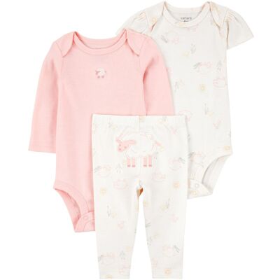 Carter's 3-tlg. Set Body kurzarm, Body langarm und Leggings Schafe - mehrfarbig - Maedchen - Size: 68 Carter's 3-tlg. Set Body kurzarm, Body langarm und Leggings Schafe - mehrfarbig - Maedchen - Size: 68
