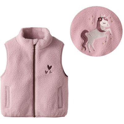 name it Plüschweste Einhorn Herzen - rosa - Maedchen - Size: 92 name it Plüschweste Einhorn Herzen - rosa - Maedchen - Size: 92