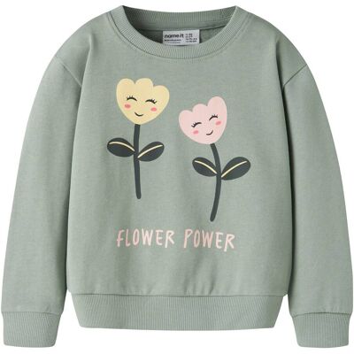 name it Sweatshirt Blumen - gruen - Maedchen - Size: 104 name it Sweatshirt Blumen - gruen - Maedchen - Size: 104