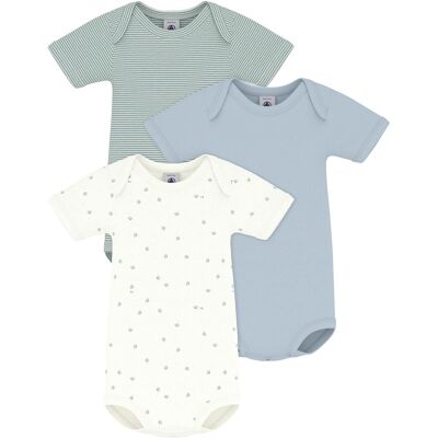 Petit Bateau 3er-Pack Bodys kurzarm Ringel Pfoten - blau mehrfarbig - Junge - Size: 74 Petit Bateau 3er-Pack Bodys kurzarm Ringel Pfoten - blau mehrfarbig - Junge - Size: 74