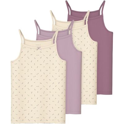 name it 4er-Pack Unterhemden - lila natur mehrfarbig - Maedchen - Size: 116 name it 4er-Pack Unterhemden - lila natur mehrfarbig - Maedchen - Size: 116