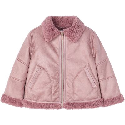 Mayoral Kunstlederjacke mit Teddyplüsch-Futter - rosa - Maedchen - Size: 104 Mayoral Kunstlederjacke mit Teddyplüsch-Futter - rosa - Maedchen - Size: 104