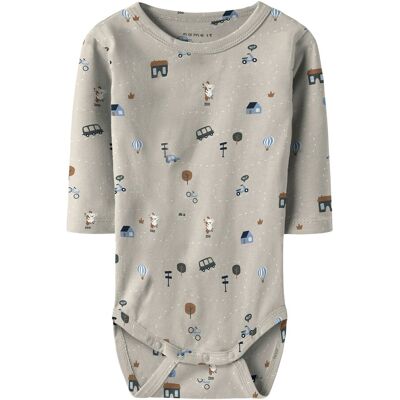 name it Body langarm Stadt - beige mehrfarbig - Junge - Size: 74 name it Body langarm Stadt - beige mehrfarbig - Junge - Size: 74