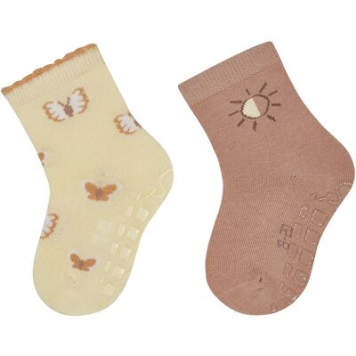 Sterntaler 2er-Pack ABS-Socken Schmetterlinge - gelb braun - Maedchen - Size: 19 Sterntaler 2er-Pack ABS-Socken Schmetterlinge - gelb braun - Maedchen - Size: 19