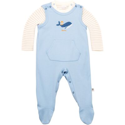 Bornino Strampler-Set 2-tlg. mit Shirt Wal - hellblau natur - Junge - Size: 62 Bornino Strampler-Set 2-tlg. mit Shirt Wal - hellblau natur - Junge - Size: 62