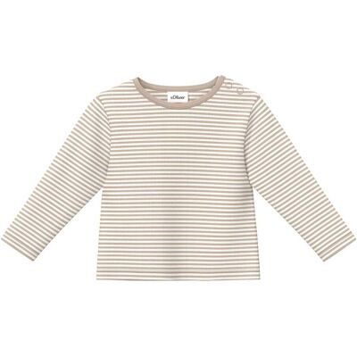 s.Oliver Shirt langarm Ringel Rippqualität - beige - Unisex - Size: 50 s.Oliver Shirt langarm Ringel Rippqualität - beige - Unisex - Size: 50