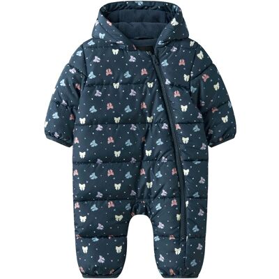 name it Steppoverall mit Kapuze Schleifen - blau mehrfarbig - Maedchen - Size: 74 name it Steppoverall mit Kapuze Schleifen - blau mehrfarbig - Maedchen - Size: 74