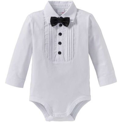 Bornino Body langarm Hemd mit Fliege - weiss - Junge - Size: 50 Bornino Body langarm Hemd mit Fliege - weiss - Junge - Size: 50