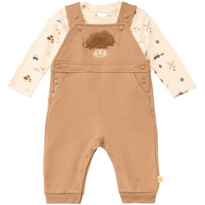 Bornino 2-tlg. Set Latzhose mit Shirt Country Love - braun natur - Junge - Size: 50 Bornino 2-tlg. Set Latzhose mit Shirt Country Love - braun natur - Junge - Size: 50