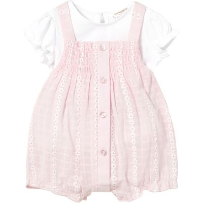 Mayoral 2-tlg. Set T-Shirt und Latzhose kurz Blumen - rosa natur - Maedchen - Size: 80 Mayoral 2-tlg. Set T-Shirt und Latzhose kurz Blumen - rosa natur - Maedchen - Size: 80