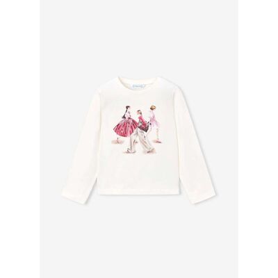 Mayoral Shirt langarm Mädchen Pailletten - natur - Maedchen - Size: 110 Mayoral Shirt langarm Mädchen Pailletten - natur - Maedchen - Size: 110