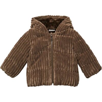 s.Oliver Cord-Steppjacke mit Kapuze Plüschfutter - braun - Unisex - Size: 68 s.Oliver Cord-Steppjacke mit Kapuze Plüschfutter - braun - Unisex - Size: 68