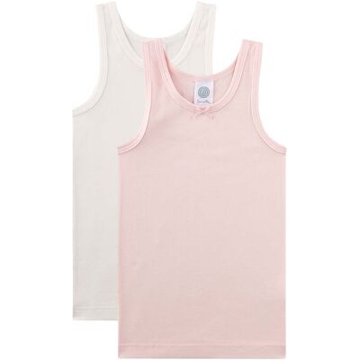 Sanetta 2er-Pack Unterhemden - rosa natur - Maedchen - Size: 128 Sanetta 2er-Pack Unterhemden - rosa natur - Maedchen - Size: 128