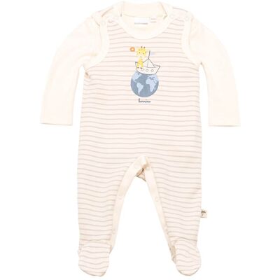 Bornino Strampler-Set 2-tlg. mit Shirt Sunny Adventure - natur grau - Unisex - Size: 50 Bornino Strampler-Set 2-tlg. mit Shirt Sunny Adventure - natur grau - Unisex - Size: 50
