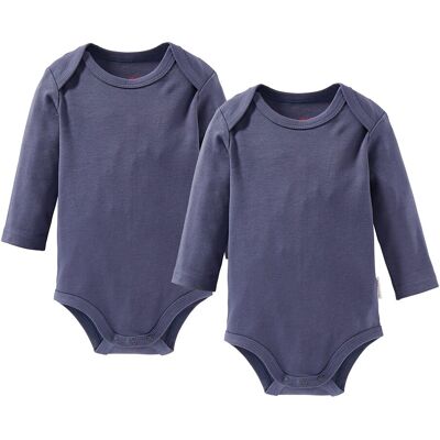 Bornino 2er-Pack Bodys langarm - blau - Junge - Size: 62 Bornino 2er-Pack Bodys langarm - blau - Junge - Size: 62