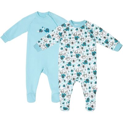 Bornino 2er-Pack Schlafoveralls Elefanten - blau - Junge - Size: 86 Bornino 2er-Pack Schlafoveralls Elefanten - blau - Junge - Size: 86