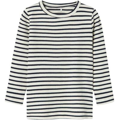 name it Shirt langarm Ringel Rippqualität - weiss blau mehrfarbig - Unisex - Size: 110 name it Shirt langarm Ringel Rippqualität - weiss blau mehrfarbig - Unisex - Size: 110