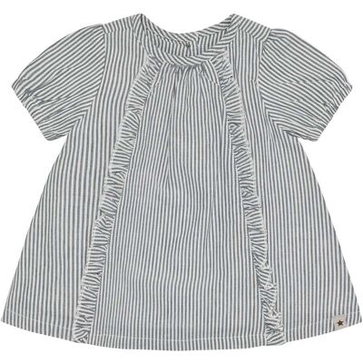 Huttelihut Kleid kurzarm Ringel - blau weiss - Maedchen - Size: 86 Huttelihut Kleid kurzarm Ringel - blau weiss - Maedchen - Size: 86