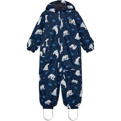 LEGO kidswear Schneeoverall mit abnehmbarer Kapuze LWJeri Eisbären - blau mehrfarbig - Unisex - Size: 92 LEGO kidswear Schneeoverall mit abnehmbarer Kapuze LWJeri Eisbären - blau mehrfarbig - Unisex - Size: 92
