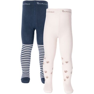 Bornino 2er-Pack Strumpfhose - blau natur - Unisex - Size: 50 Bornino 2er-Pack Strumpfhose - blau natur - Unisex - Size: 50