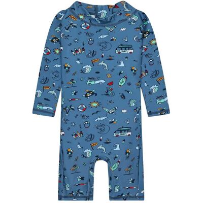 Colorkids Schwimmanzug lang mit UV-Schutz Strand - blau mehrfarbig - Junge - Size: 92 Colorkids Schwimmanzug lang mit UV-Schutz Strand - blau mehrfarbig - Junge - Size: 92