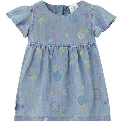 BOBOLI Jeans-Kleid kurzarm Ananas - denim - Maedchen - Size: 80 BOBOLI Jeans-Kleid kurzarm Ananas - denim - Maedchen - Size: 80