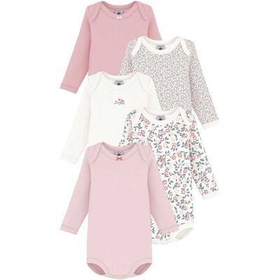 Petit Bateau 5er-Pack Bodys langarm Blumen - rosa mehrfarbig - Maedchen - Size: 86 Petit Bateau 5er-Pack Bodys langarm Blumen - rosa mehrfarbig - Maedchen - Size: 86