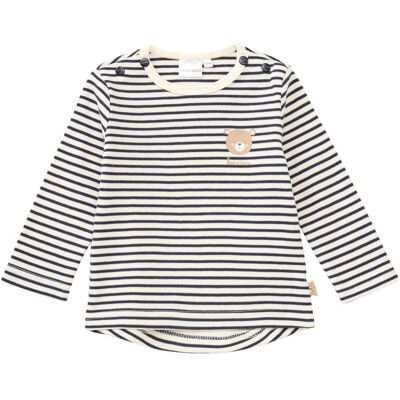 Bornino Shirt langarm Ringel - blau natur - Unisex - Size: 98 Bornino Shirt langarm Ringel - blau natur - Unisex - Size: 98