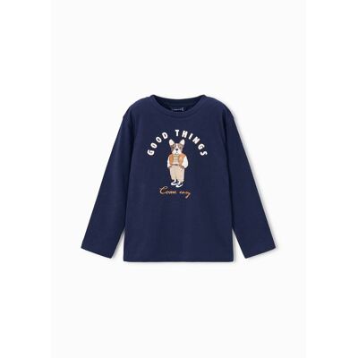 Mayoral Shirt langarm Bulldogge - blau - Junge - Size: 98 Mayoral Shirt langarm Bulldogge - blau - Junge - Size: 98