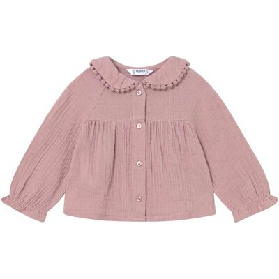 Mayoral Musselin-Bluse langarm mit Bubikragen - rosa - Maedchen - Size: 92 Mayoral Musselin-Bluse langarm mit Bubikragen - rosa - Maedchen - Size: 92