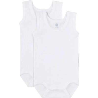 Sanetta 2er-Pack Bodys ohne Arm - weiss - Unisex - Size: 92 Sanetta 2er-Pack Bodys ohne Arm - weiss - Unisex - Size: 92
