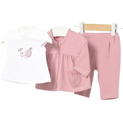 Mayoral 3-tlg. Set T-Shirt, Jacke und Leggings Apfel - rosa natur - Maedchen - Size: 86 Mayoral 3-tlg. Set T-Shirt, Jacke und Leggings Apfel - rosa natur - Maedchen - Size: 86