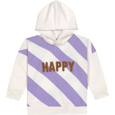 Lässig Sweatshirt mit Kapuze Streifen Happy Little Gang - natur lila mehrfarbig - Unisex - Size: 86 Lässig Sweatshirt mit Kapuze Streifen Happy Little Gang - natur lila mehrfarbig - Unisex - Size: 86