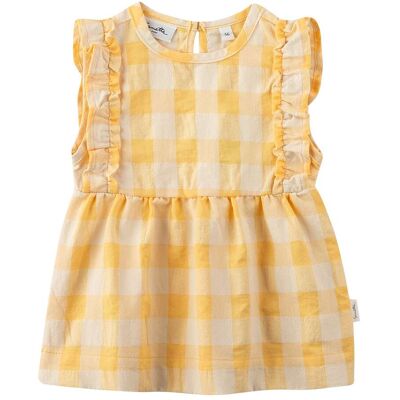 Sanetta Pure Kleid ohne Arm Karo Rüsche - gelb - Maedchen - Size: 86 Sanetta Pure Kleid ohne Arm Karo Rüsche - gelb - Maedchen - Size: 86