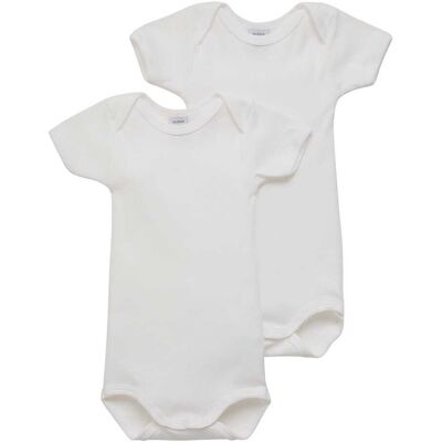 Petit Bateau 2er-Pack Bodys kurzarm Uni - weiss - Unisex - Size: 56 Petit Bateau 2er-Pack Bodys kurzarm Uni - weiss - Unisex - Size: 56