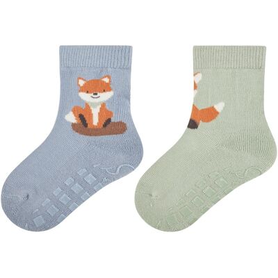 Sterntaler 2er-Pack ABS-Socken Fuchs - blau gruen - Junge - Size: 23 Sterntaler 2er-Pack ABS-Socken Fuchs - blau gruen - Junge - Size: 23
