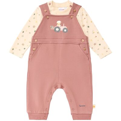 Bornino 2-tlg. Set Latzhose mit Shirt - rosa natur - Maedchen - Size: 62 Bornino 2-tlg. Set Latzhose mit Shirt - rosa natur - Maedchen - Size: 62