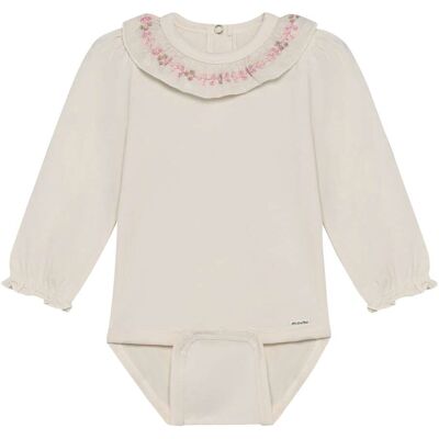 MINYMO Body langarm Rüschenkragen - natur - Maedchen - Size: 68 MINYMO Body langarm Rüschenkragen - natur - Maedchen - Size: 68