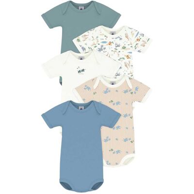 Petit Bateau 5er-Pack Bodys kurzarm Safari - mehrfarbig - Unisex - Size: 74 Petit Bateau 5er-Pack Bodys kurzarm Safari - mehrfarbig - Unisex - Size: 74