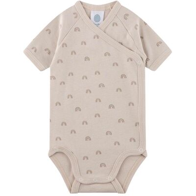 Sanetta Wickelbody kurzarm Regenbögen - beige - Unisex - Size: 68 Sanetta Wickelbody kurzarm Regenbögen - beige - Unisex - Size: 68