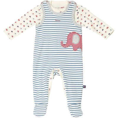 Bornino Strampler-Set 2-tlg. mit Shirt Elefant Ringel - mehrfarbig - Unisex - Size: 50 Bornino Strampler-Set 2-tlg. mit Shirt Elefant Ringel - mehrfarbig - Unisex - Size: 50