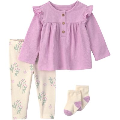 Carter's 2-tlg. Set Bluse langarm und Leggings Blumen gekreppt - mehrfarbig - Maedchen - Size: 80 Carter's 2-tlg. Set Bluse langarm und Leggings Blumen gekreppt - mehrfarbig - Maedchen - Size: 80