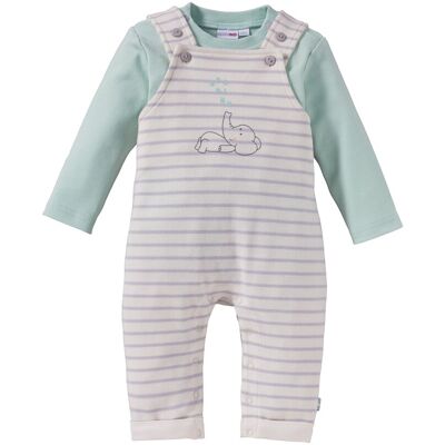 Bornino 2-tlg. Set Latzhose mit Shirt Elefant - natur - Unisex - Size: 50 Bornino 2-tlg. Set Latzhose mit Shirt Elefant - natur - Unisex - Size: 50