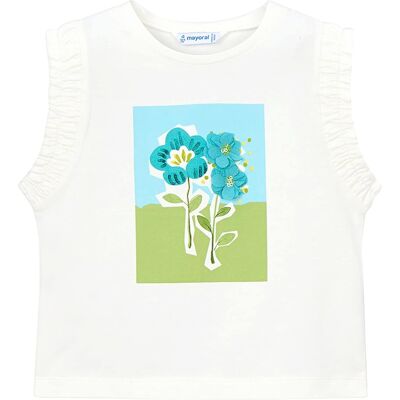 Mayoral Top Tüll-Blumen - natur mehrfarbig - Maedchen - Size: 104 Mayoral Top Tüll-Blumen - natur mehrfarbig - Maedchen - Size: 104