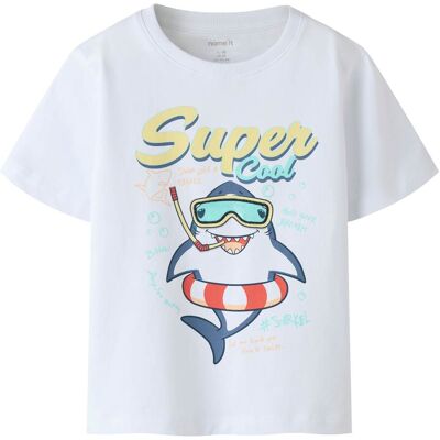 name it T-Shirt Super cool - weiss mehrfarbig - Junge - Size: 104 name it T-Shirt Super cool - weiss mehrfarbig - Junge - Size: 104
