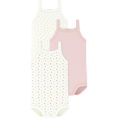 Petit Bateau 3er-Pack Bodys ohne Arm Herzen - natur mehrfarbig - Maedchen - Size: 74 Petit Bateau 3er-Pack Bodys ohne Arm Herzen - natur mehrfarbig - Maedchen - Size: 74