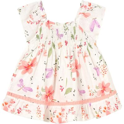 Mayoral Kleid Flügelarm Blumen Libellen - natur mehrfarbig - Maedchen - Size: 92 Mayoral Kleid Flügelarm Blumen Libellen - natur mehrfarbig - Maedchen - Size: 92