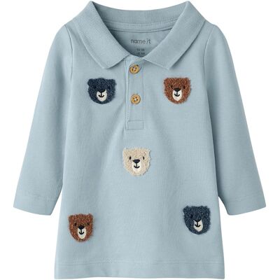 name it Poloshirt langarm Bären - hellblau - Junge - Size: 62 name it Poloshirt langarm Bären - hellblau - Junge - Size: 62